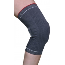 Бандаж для колінного суглоба 3D в'язка (з силіконовим кільцем і спіральними металевими ребрами жорст