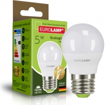 Лампа ЕКО EUROLAMP LED серія  G45 5W E27 3000K