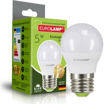 Лампа ЕКО EUROLAMP LED серія  G45 5W E27 4000K
