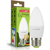 Лампа ЕКО EUROLAMP LED серія  CL 6W E27 3000K