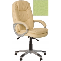 Крісло, BONN KD Anyfix PL35, Екошкіра, зелений, пласт. база, пласт. підлокітн. з м'яким наклад.