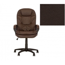 Крісло, BONN KD bl Tilt PL64, Екошкіра, коричневий, пласт. база, пласт. підлокітн. з м'яким наклад.