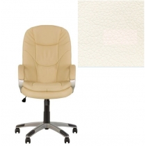 Крісло, BONN KD Tilt PL35, Екошкіра, білий, пласт. база, пласт. підлокітн. з м'яким наклад.