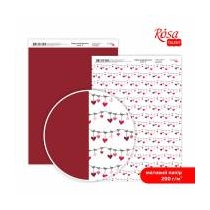 Папір дизайнерський двосторонній матовий „Love“ 2, 21х29,7 см, 200 г/м2, ROSA TALENT