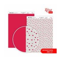 Папір дизайнерський двосторонній матовий „Love“ 5, 21х29,7 см, 200 г/м2, ROSA TALENT