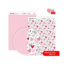 Папір дизайнерський двосторонній матовий „Love“ 6, 21х29,7 см, 200 г/м2, ROSA TALENT