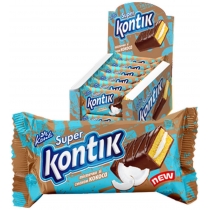 Тістечко Super Kontik зі смаком кокоса фас. 50 г (72шт)