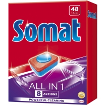 Таблетки для посудомийної машини Somat все в 1 48 шт