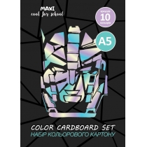 Набір кольорового картону MAXI, А5, 10арк.