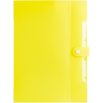 Папка на 6 відділень на кнопці з розширенням A4, світло-лимонна