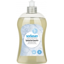 Органічний рідкий засіб-концентрат SODASAN Sensitive для миття посуду, для чутливої шкіри, 0,5 л