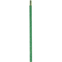 Олівець чорнографітний HB зелений з металевим топом та кристалом, покриття з блискіток