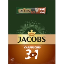 Кавовий напій JACOBS 3в1 Cappuccino 24 шт х 12,5 г
