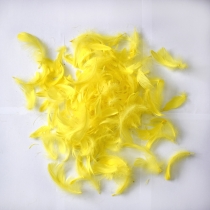 Наповнювач декоративний: пір'я жовте, 10 гр