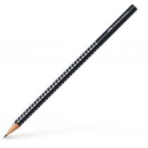 Олівець чорнографітний GRIP SPARKLE чорний металік тригранний