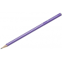 Олівець чорнографітнийGRIP SPARKLE фіолетовий тригранний