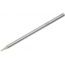 Олівець чорнографітний GRIP SPARKLE срібло тригранний