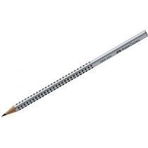 Олівець чорнографітний GRIP2001 B срібло тригранний
