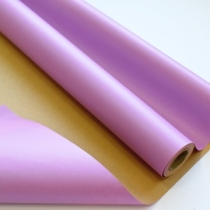 Папір для упаковки подарунків, рожевий перламутровий 58см*10м, двосторонній