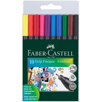Набір ручок капілярних Faber-Castell GRIP 0,4мм 10шт FINE PEN