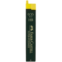 Грифелі до механічного олівця Faber-Castell SUPER-POLYMER 0.30/0.35 мм HВ (12шт у пеналі)