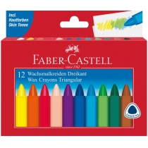 Набір крейди воскової кольорової Faber-Castell Triangular  коробці 12 кольорів