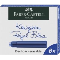 Картриджі Faber-Castell для перових ручок стандартні сині 6 шт