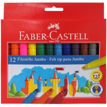 Фломастери Faber-Castell Felt tip JUMBO 12 кольорів