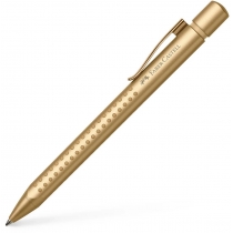 Ручка кулькова автоматична Faber-Castell Grip Edition, корпус золотий металік, товщина XB