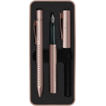 Подарунковий набір ручок Faber-Castell GRIP Edition Rose Copper в металевому пеналі