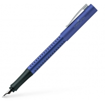 Ручка перова Faber-Castell GRIP 2011 корпус синій металік, перо F