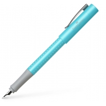 Ручка перова Faber-Castell GRIP 2011 Pearl Edition Turquoise, корпус бірюзовий, перо F