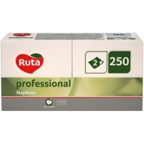 Серветки Ruta Professional двошарові білі 250шт