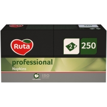 Серветки Ruta Professional двошарові 1/8 чорні 250шт