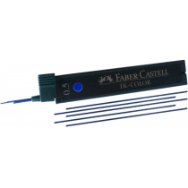 Грифель для механічного олівця Faber-Castell TK Color колір синій НВ (0,5 мм), 12 штук в пеналі