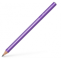 Олівець чорнографітний потовщений Faber-Castell Jumbo Grip Sparkle 2001 корпус фіолетовий