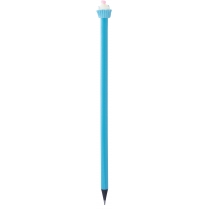 Олівець чорнографітний HB із фігуркою "Тістечко", блакитне покриття