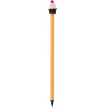 Олівець чорнографітний HB із фігуркою "Тістечко", помаранчеве покриття