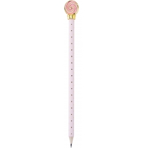 Олівець чорнографітний HB із фігуркою "Цукерка", рожеве покриття