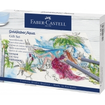 Набір олівців акварельних  Faber-Castell Goldfaber Aqua 12 кольорів + аксесуари