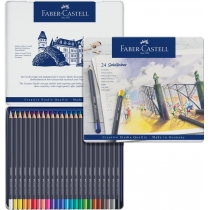 Олівці кольорові  Faber-Castell Goldfaber 24 кольору в металевій коробці