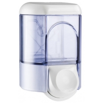 Дозатор рідкого мила Mar Plast  0.35 л, білий/прозорий, пластик