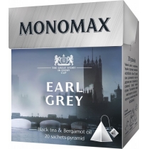 Чай цейлонський чорний в пірамідках  Мономах Earl Grey з цедрою апельсина та натуральною олією берга