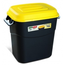 Бак для сміття Eco Tayg з ручкою жовтий, 75л