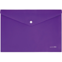 Папка-конверт А4 непрозора на кнопці Economix, 180 мкм, фактура "помаранч", фіолетова