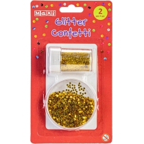 Блискітки 8г + конфетті 10г для декорування, золотистий