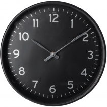 Годинник настінний пластиковий Optima ELEGANT, чорний/срібло