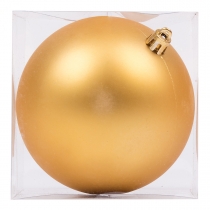 Новорічна куля Novogod'ko, пластик, 10 cм, золото, матова
