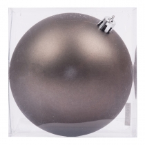 Новорічна куля Novogod'ko, пластик, 10 cм, сірий графіт, матова