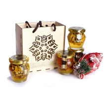 Подарунковий набір медовий «Щасливих свят» №3, 480г